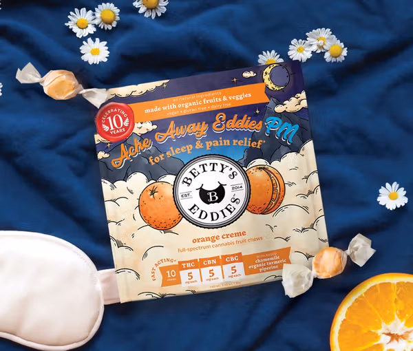Photograph of product: Betty's Eddies Ache Away Orange Creme Fruit Chew