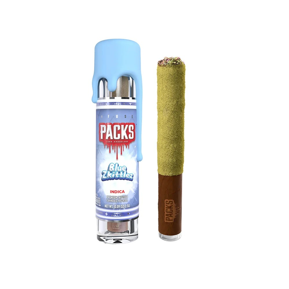 Photograph of product: PACKS - Blue Zkittlez - 2.5g - Blunt