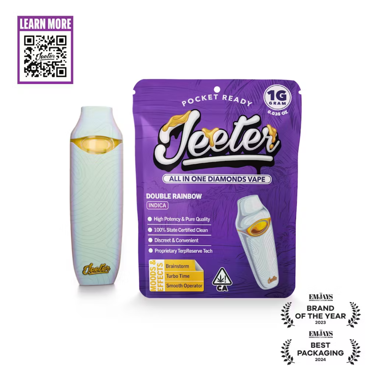Photograph of product: 1000mg All In One Vape | Double Rainbow | Jeeter