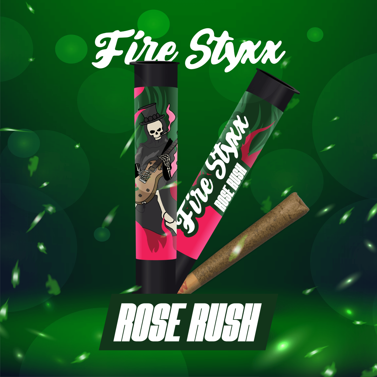 Photograph of product: GLORIOUS OUID! - ROSE RUSH - FIRE STYXX - INFUSED PREROLL
