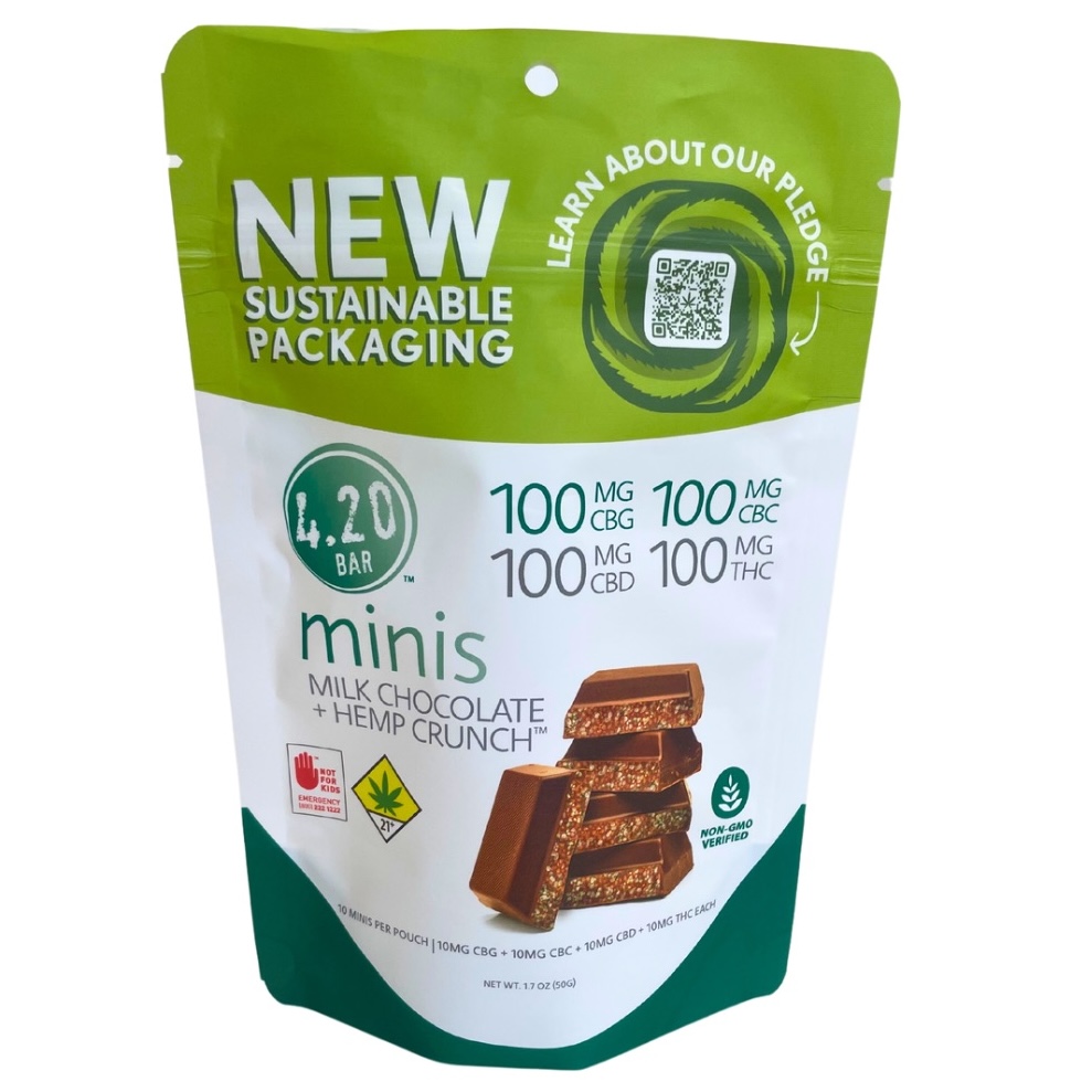 Photograph of product: Milk Chocolate Hemp Crunch TH-oui:CBD:CBG:CBC Minis, 10-Pack
