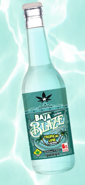 Photograph of product: Baja Tropical Lime Live Resin Soda | 100mg (DOH)