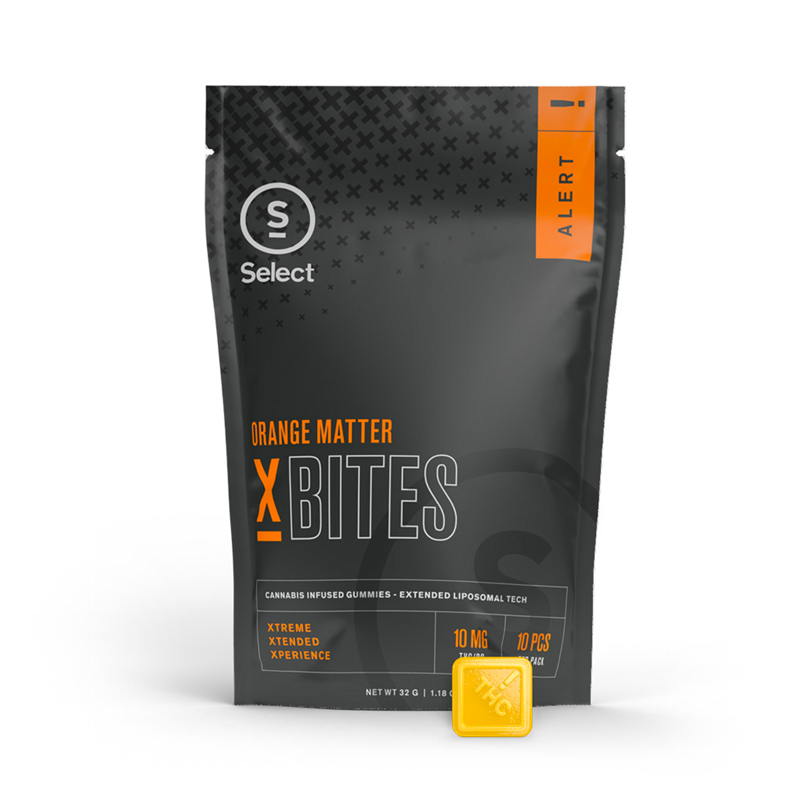 Photograph of product: Orange Matter X-Bites 10-Pack | 100mg
