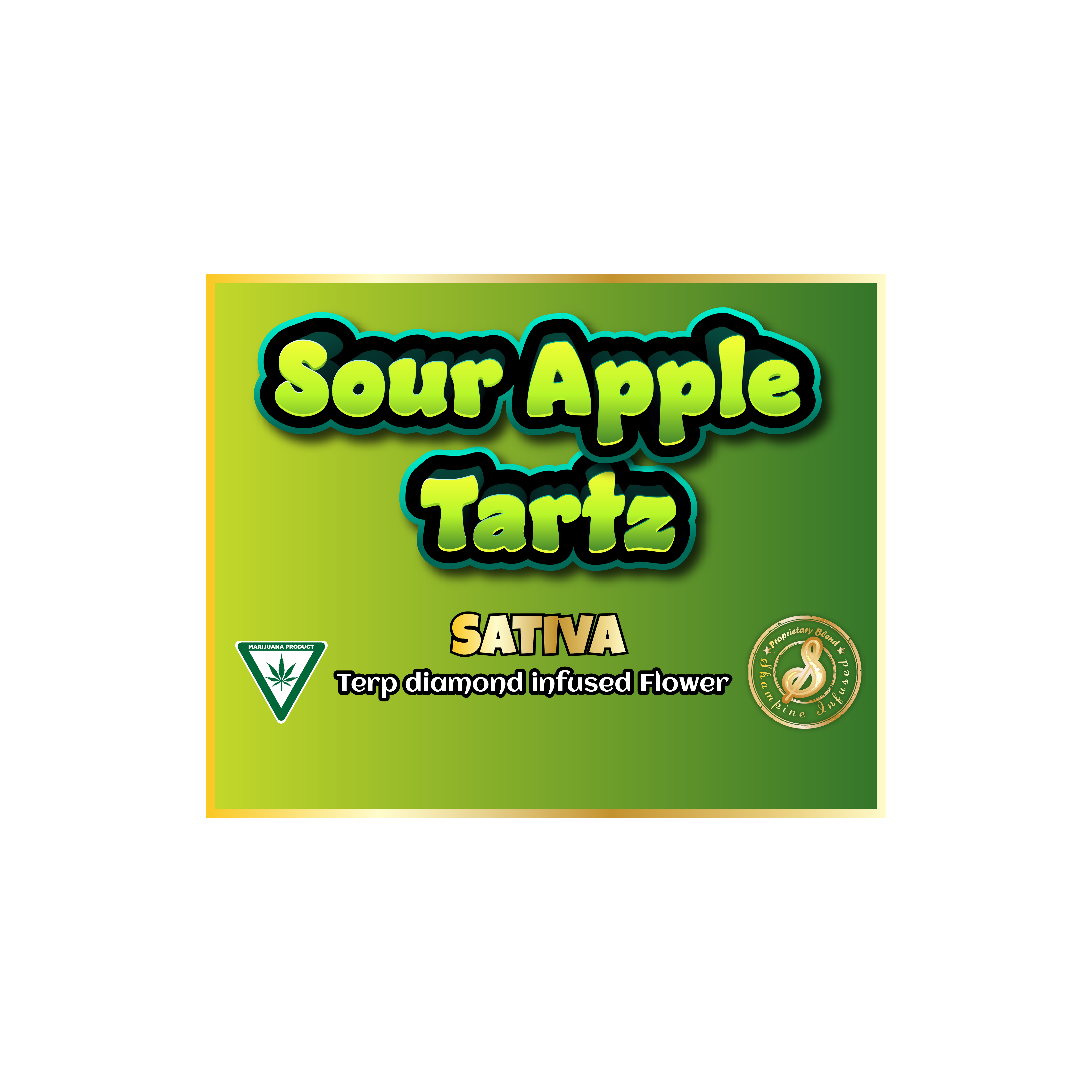 Photograph of product: Shampine Infused - 3.5g Infused Prepackaged Bud - Sour Apple Tartz Oui'd