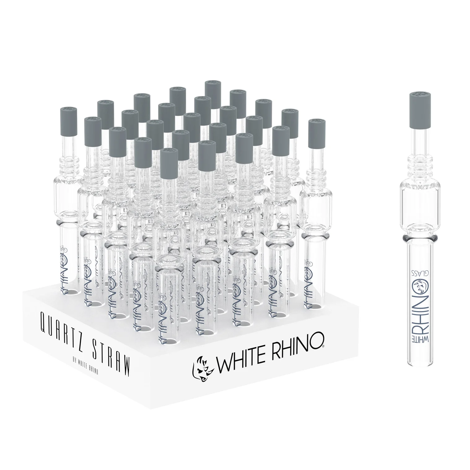 Photograph of product: White Rhino | Quartz Dab Straw V3