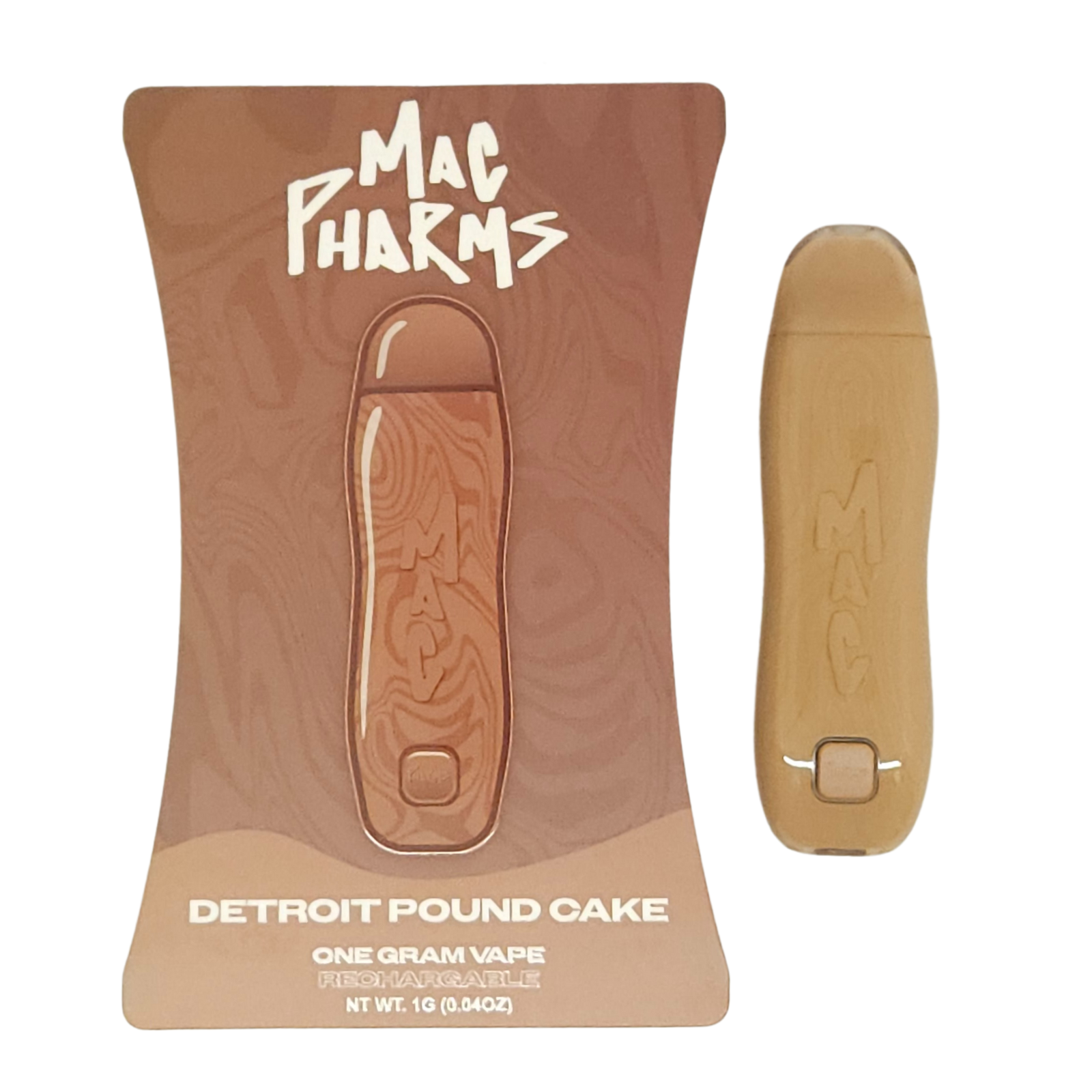 Photograph of product: MAC Pharms 1g Disposable | Detroit Pound Cake - Hybrid