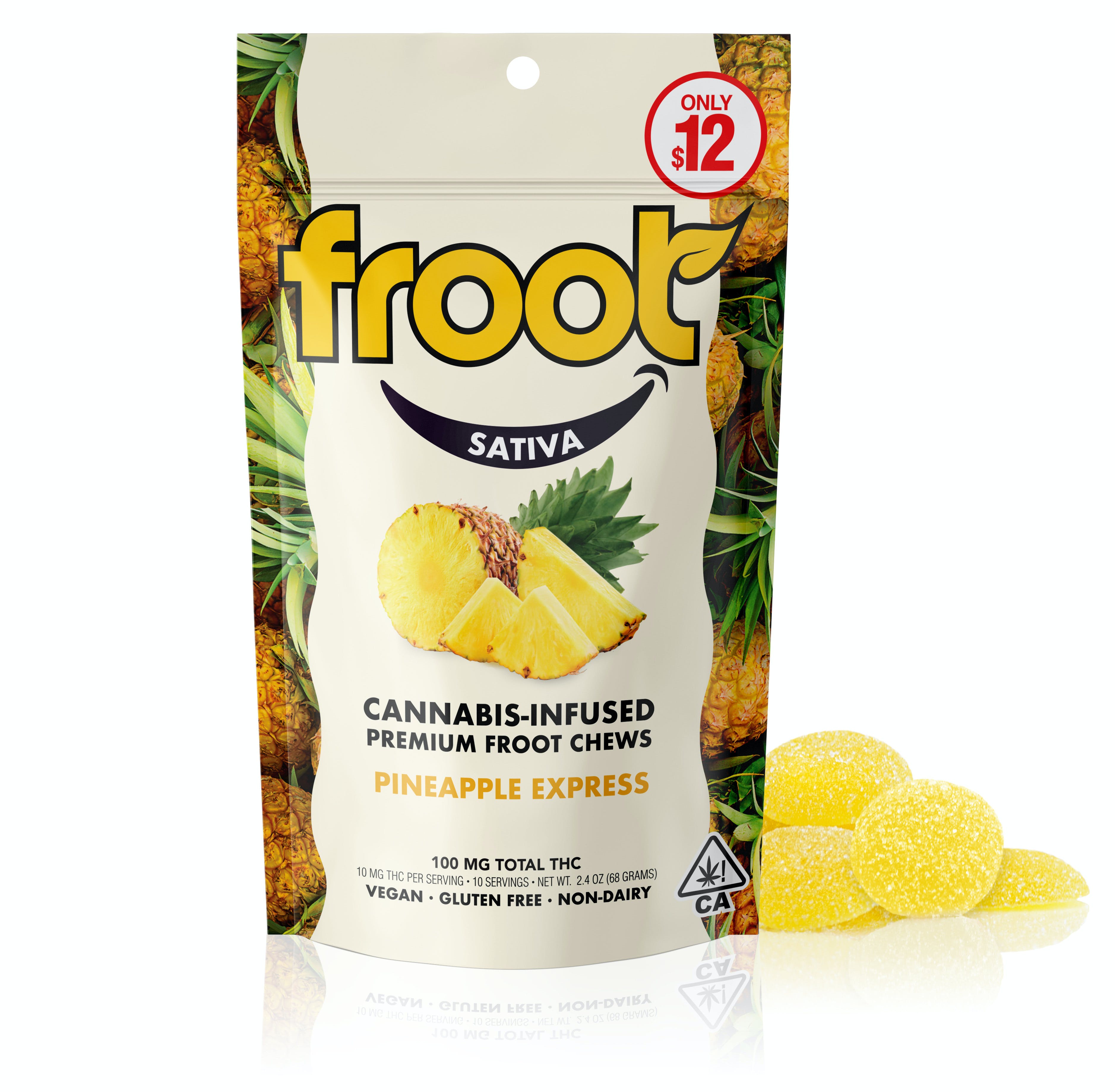 Photograph of product: PINEAPPLE 100MG GUMMIES
