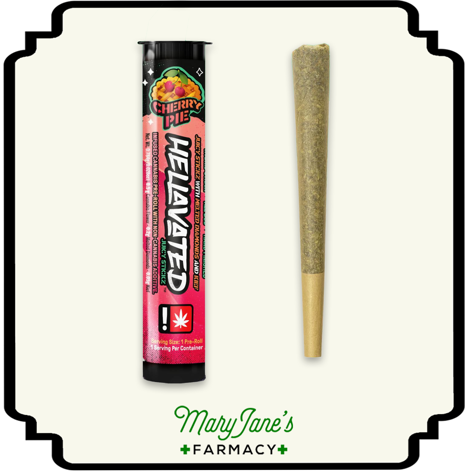 Photograph of product: Cherry Pie Juicy Stickz Infused Pre-Roll | .75g