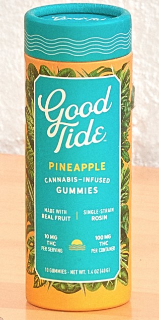 Photograph of product: Good Tide | 100mg Rosin Gummies | Pineapple (S)