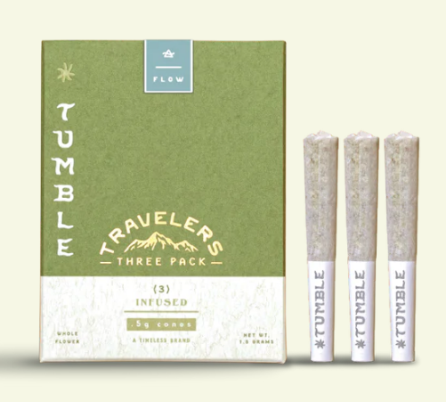 Photograph of Product: Tumble Infused 3pk Prerolls PUDC 1.5g (Hybrid)