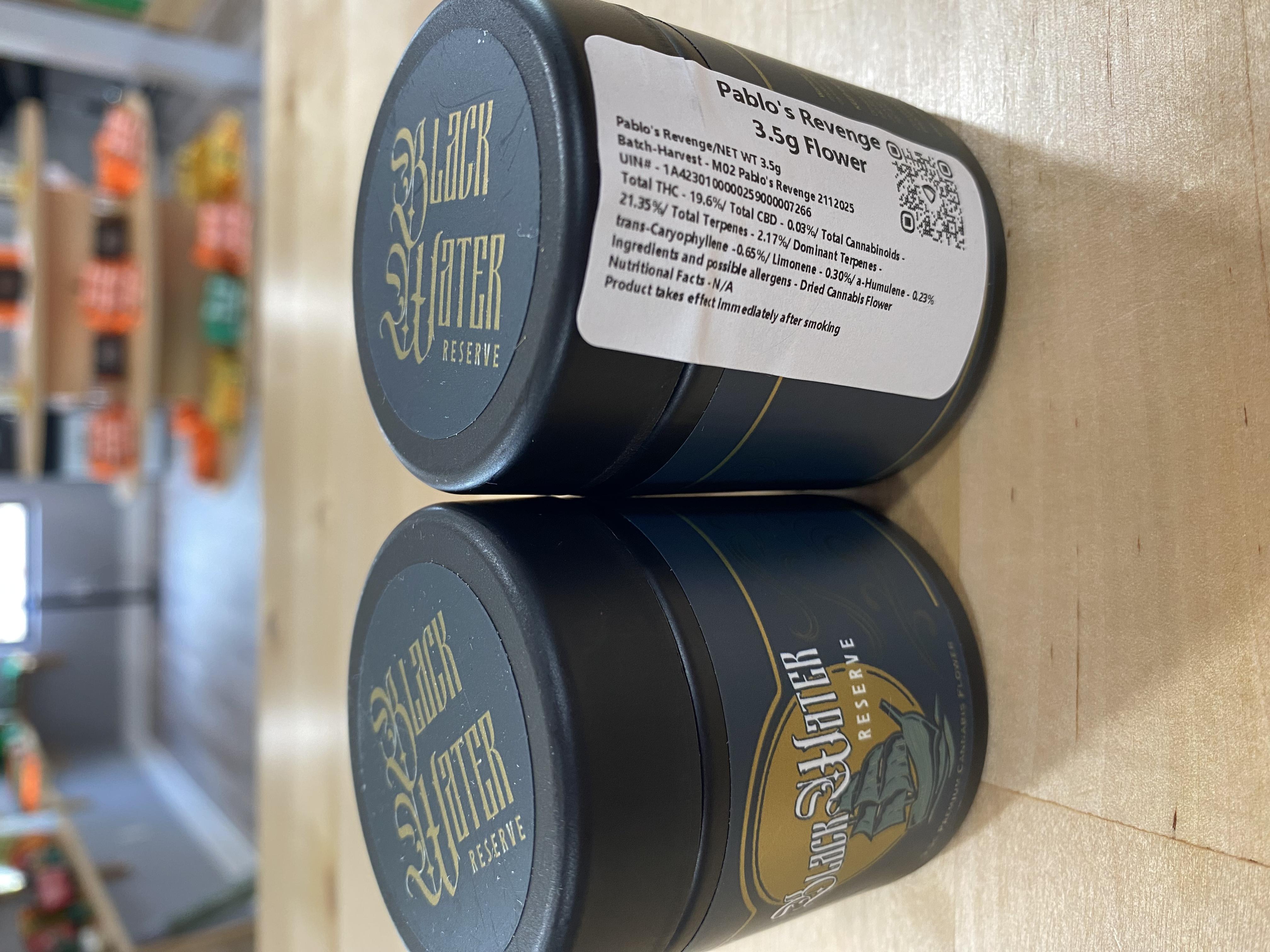 Photograph of product: Blackwater Reserve-Pablo's Revenge (I/H) - 3.5g