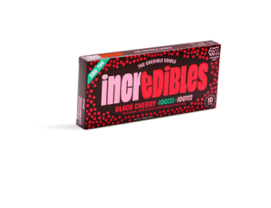 Photograph of product: Black Cherry Dark Chocolate 1:1 10mg (10ct) - Incredibles