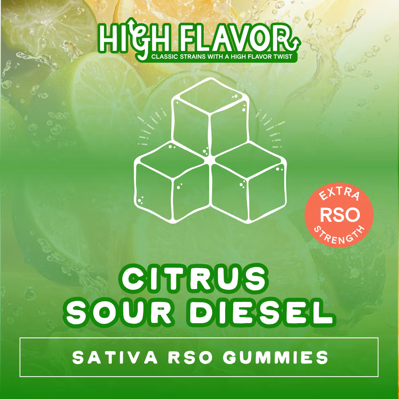 Photograph of product: Citrus Sour Diesel RSO Oui'd Gummies | TAX INCLUDED