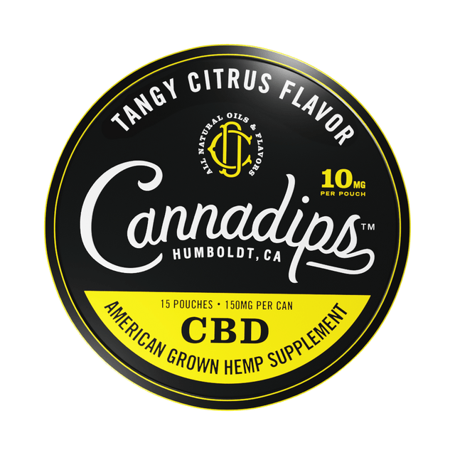 Photograph of product: Cannadips | Tangy Citrus Flavor 10mg CBD | 15 pouches