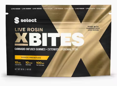 Photograph of product: Select: Rosin X-Bites Mango Magnitude 100mg