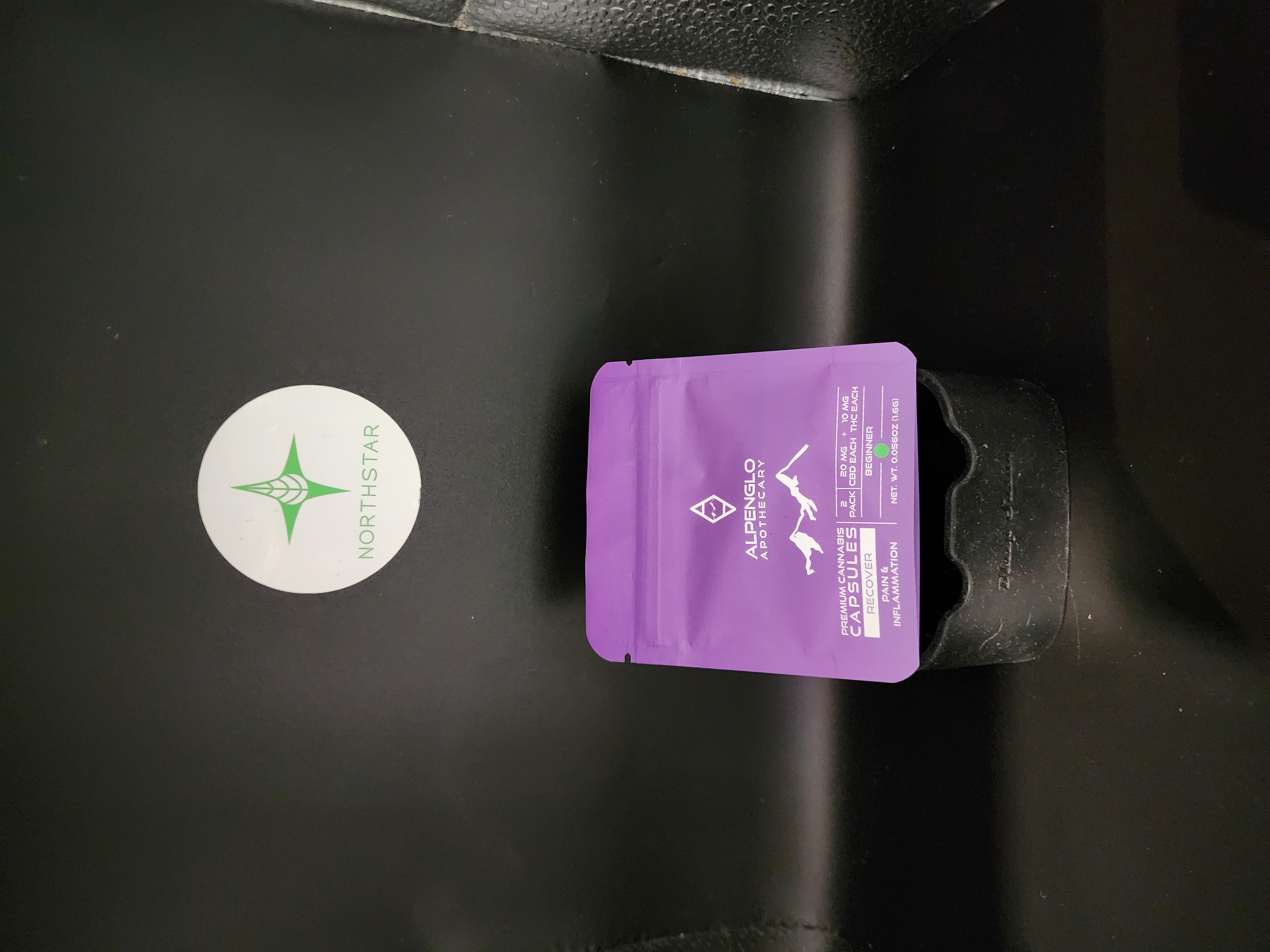 Photograph of product: Beginner Recover 2:1 10mg 2pk Capsules - Alpenglo