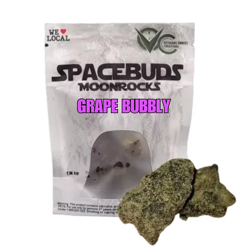 Photograph of product: Spacebuds - Grape Bubbly (I) - 64.8% - Moonrocks - 4g