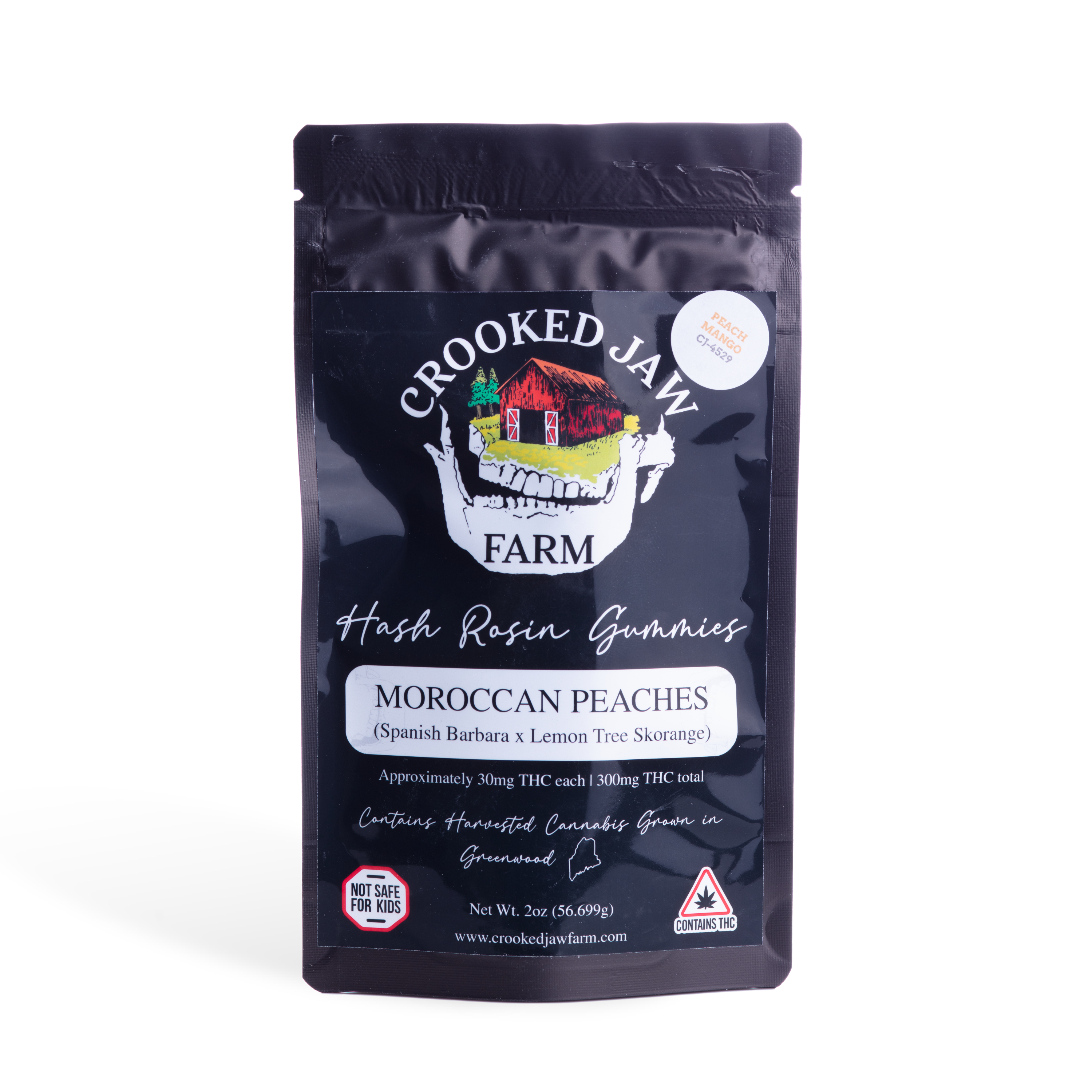 Photograph of product: 300mg au chocolat Rosin Gummies - Peach Mango
