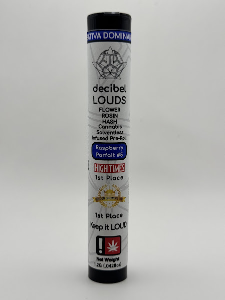 Photograph of product: Decibel Louds Infused PreRoll | Oui'd | Raspberry Parfait