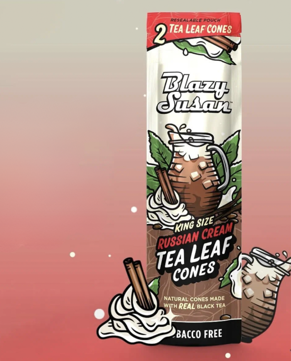Photograph of product: Blazy Susan - Russian Cream Tea - King Size Prerolled Cones (2 Pack)