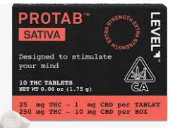 Photograph of product: 10ct/25mg ProTab (Oui'd)