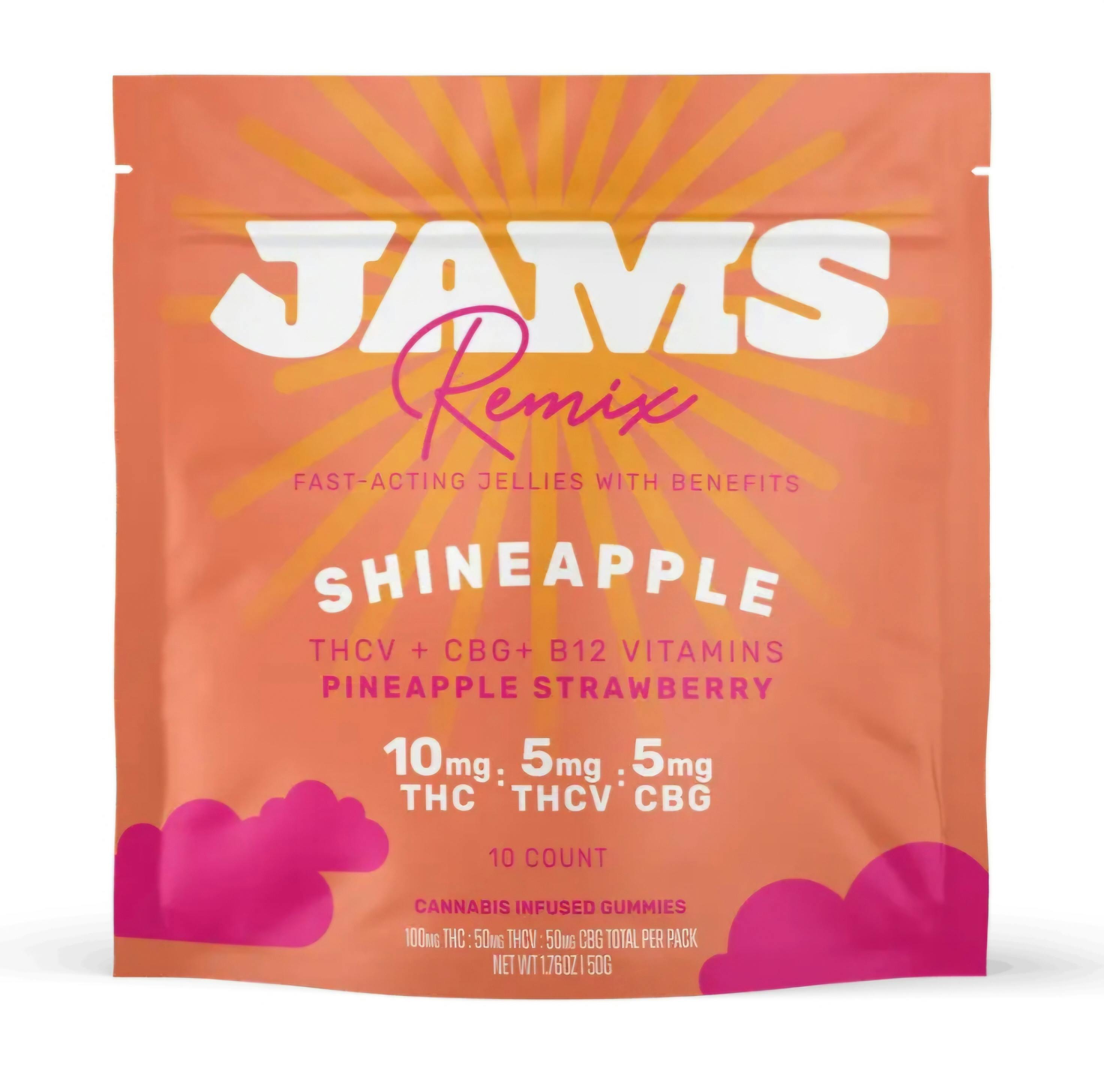 Photograph of product: SHINEAPPLE FAST ACTING REMIX CHEWS 2:1:1 (TH-oui/TH-ouiV/CBG)
