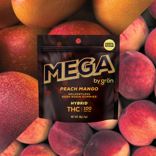 Photograph of product: GUMMY | PEACH MANGO | MEGA PEARL | au chocolat ROSIN