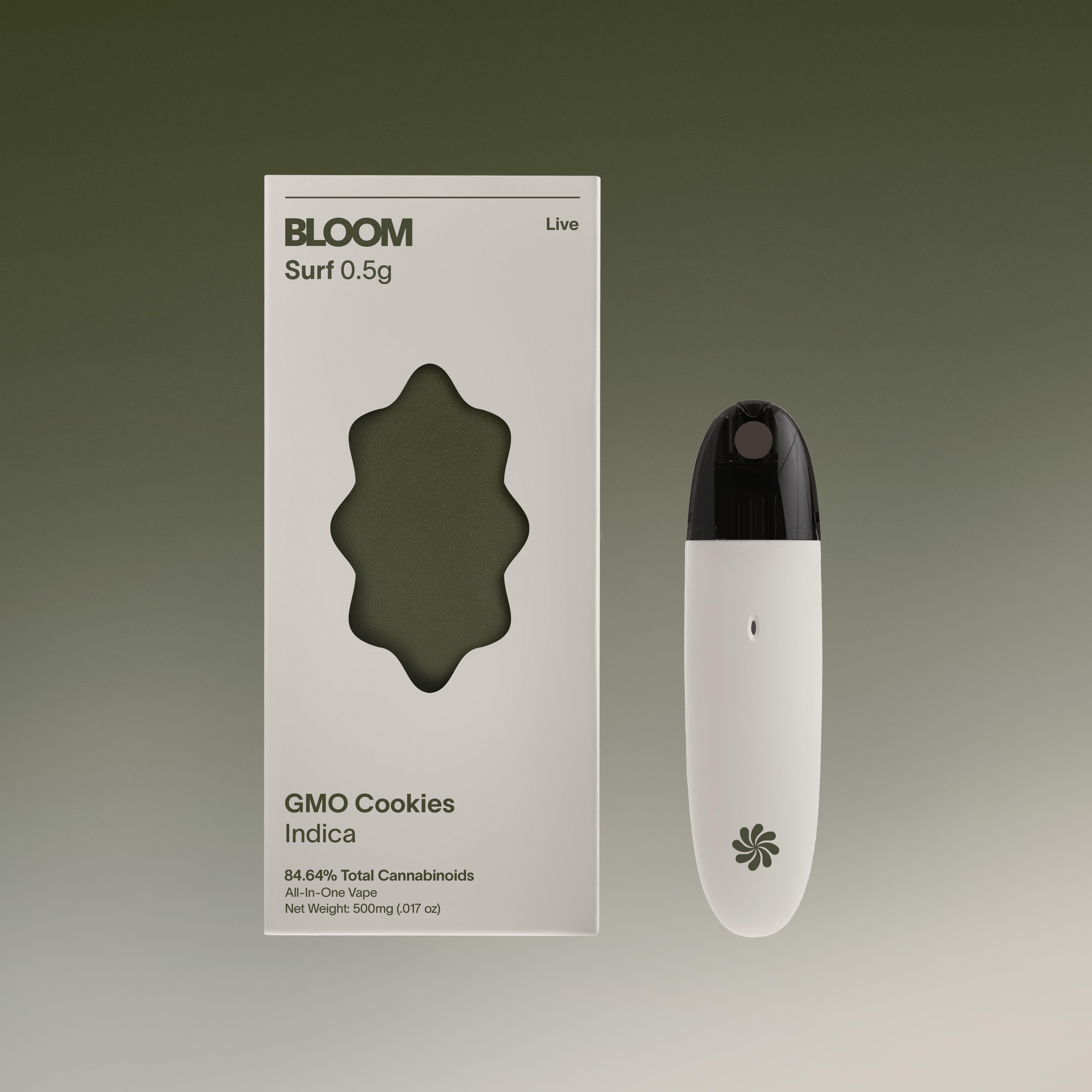 Photograph of product: Disposable | Bloom Live Surf | GMO Cookies | 0.5g