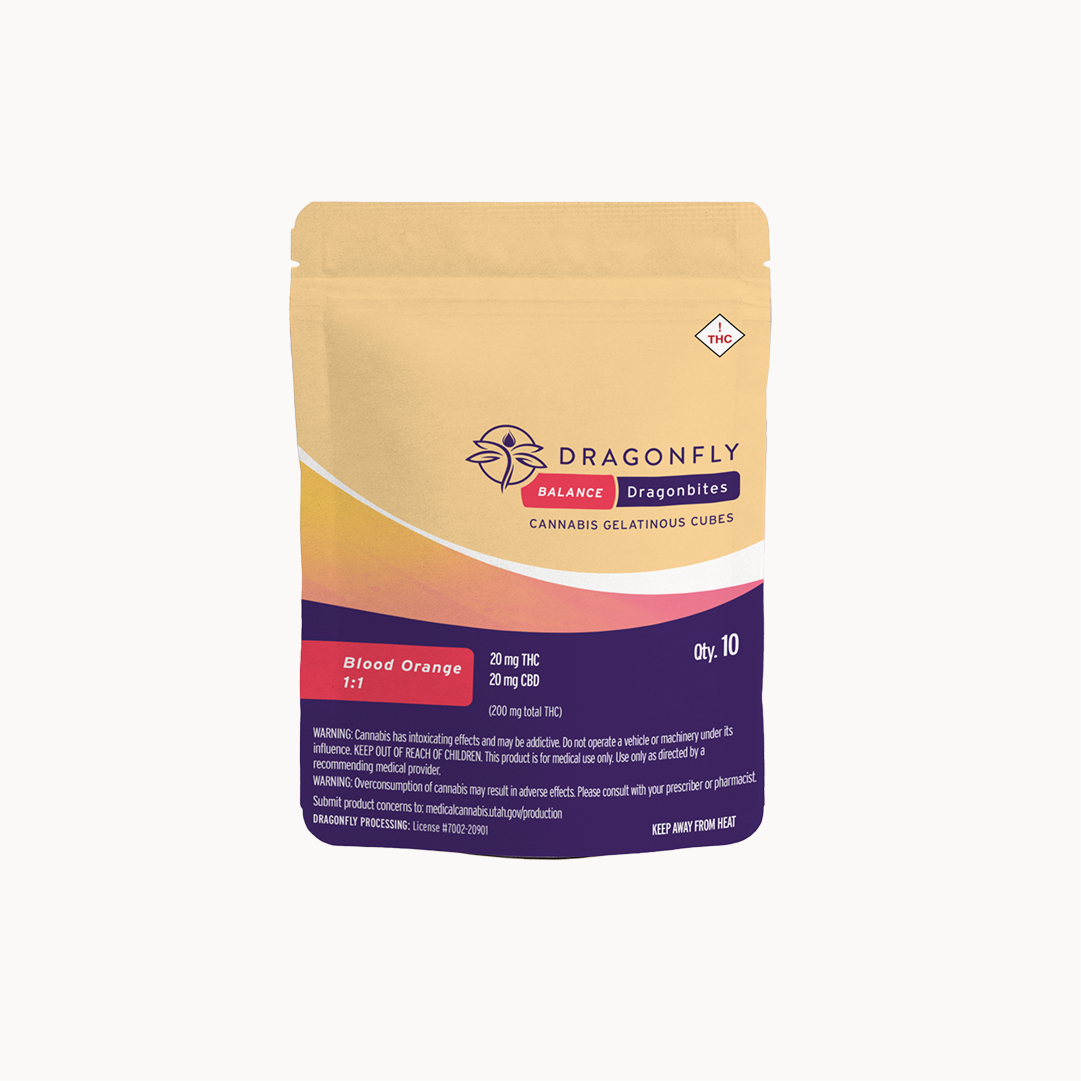 Photograph of product: Balance Blood Orange Bites 400mg (20-Pack | 20mg Each)