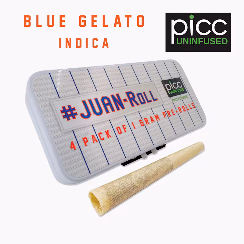 Photograph of Product: #JUAN-ROLL | Blue Gelato Pre-rolls 4pk, 4g