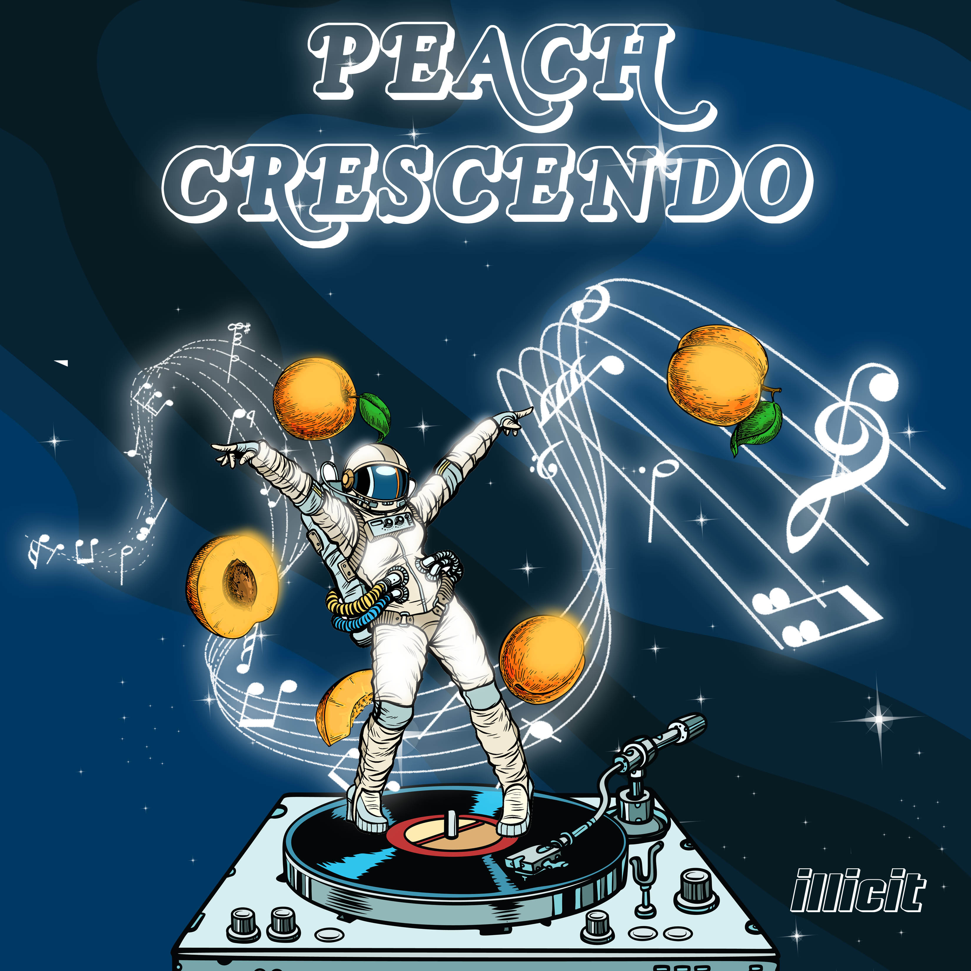 Photograph of product: Illicit Peach Crescendo Small Buds 7g