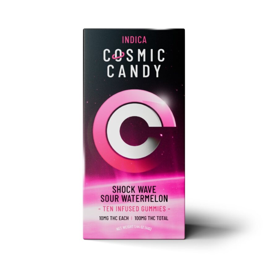 Photograph of product: Shock Wave Sour Watermelon Oui'd Gummies 100mg | 10pk