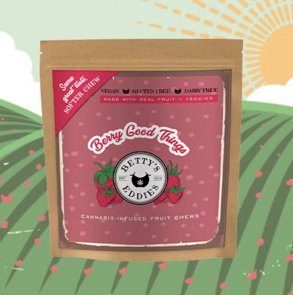 Photograph of product: Betty's Eddies I Strawberry 10pk 5mg Gummies