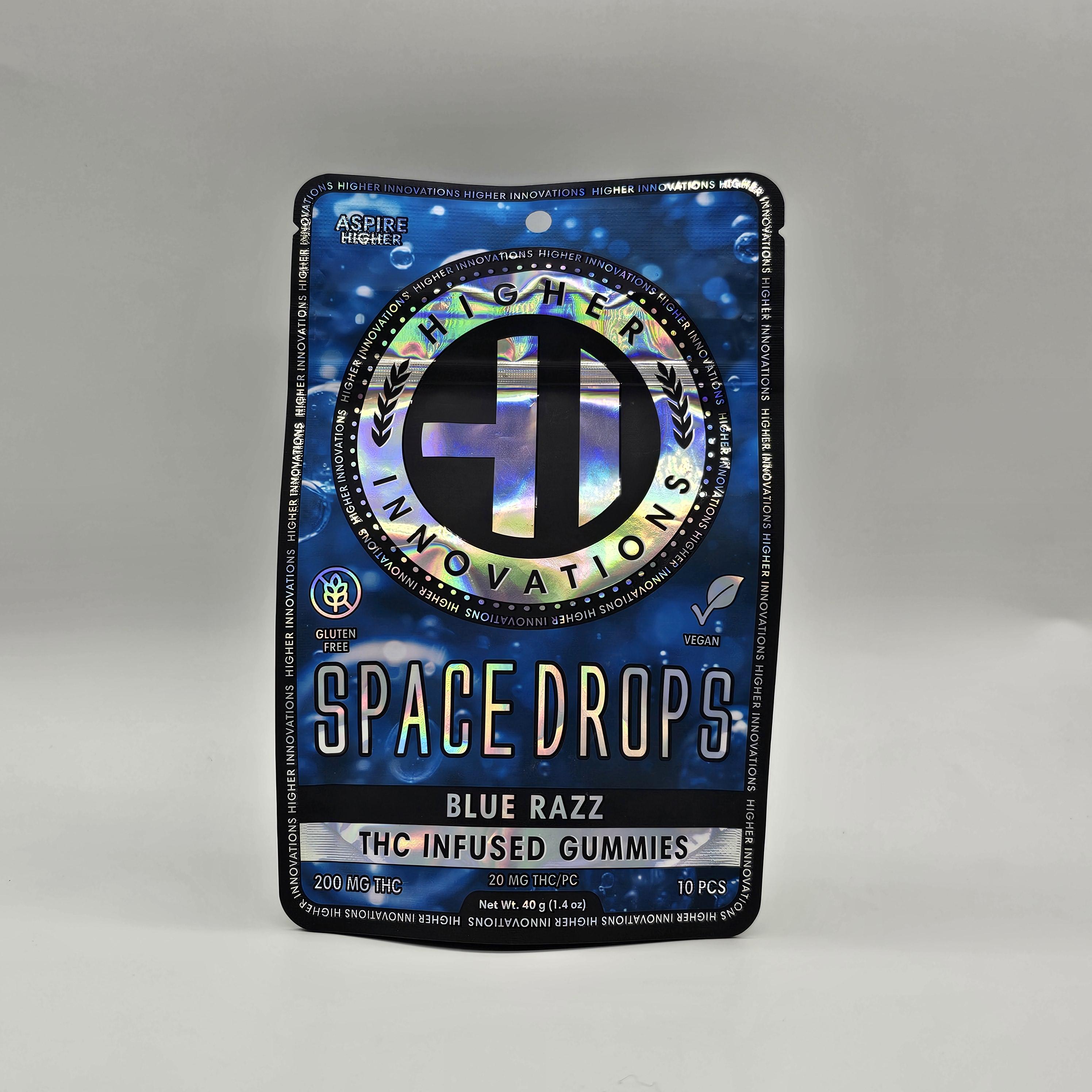 Photograph of product: Space Drops | Gummy | Blue Razz | 200mg