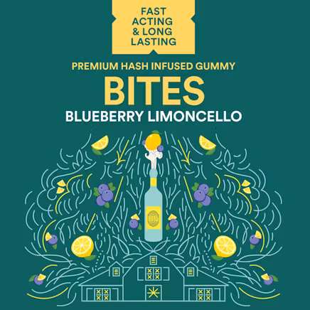 Photograph of product: Bountiful Farms | Blueberry Limoncello Bites | 100mg Pack