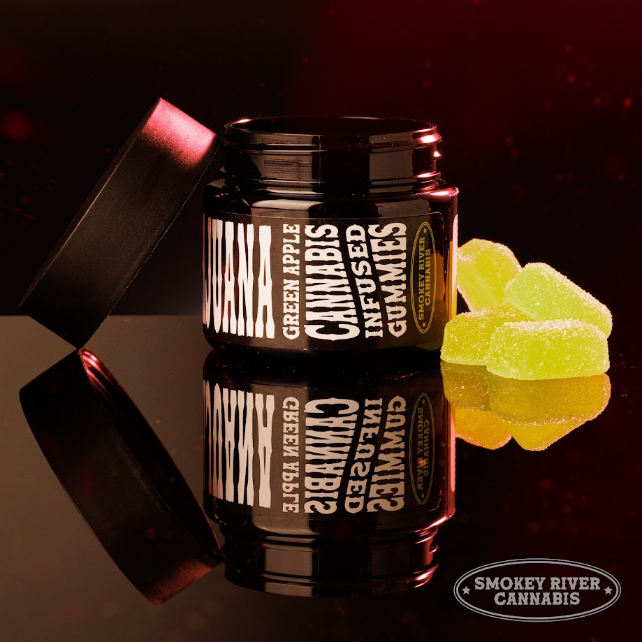 Photograph of product: Green Apple - Smokey River Oui'd - 1000mg Gummies