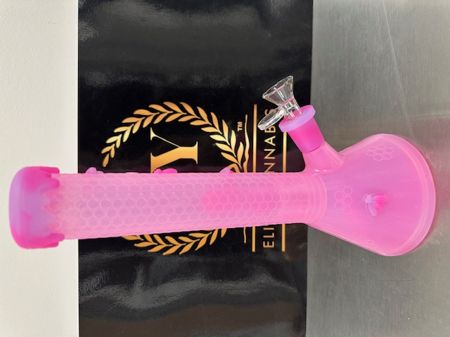 Photograph of product: Stratus OPAQUE Silicone Waterpipe with inbuilt Showerhead Perculator | Bubblegum