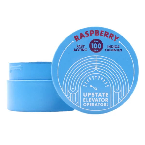 Photograph of product: 10MG FAST-ACTING TH-oui+CBN GUMMY, RASPBERRY 100MG TOTAL