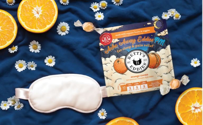 Photograph of product: 1:1:1 ORANGE CREME 'Ache Away Eddies PM' Fruit Chews | 10-Servings