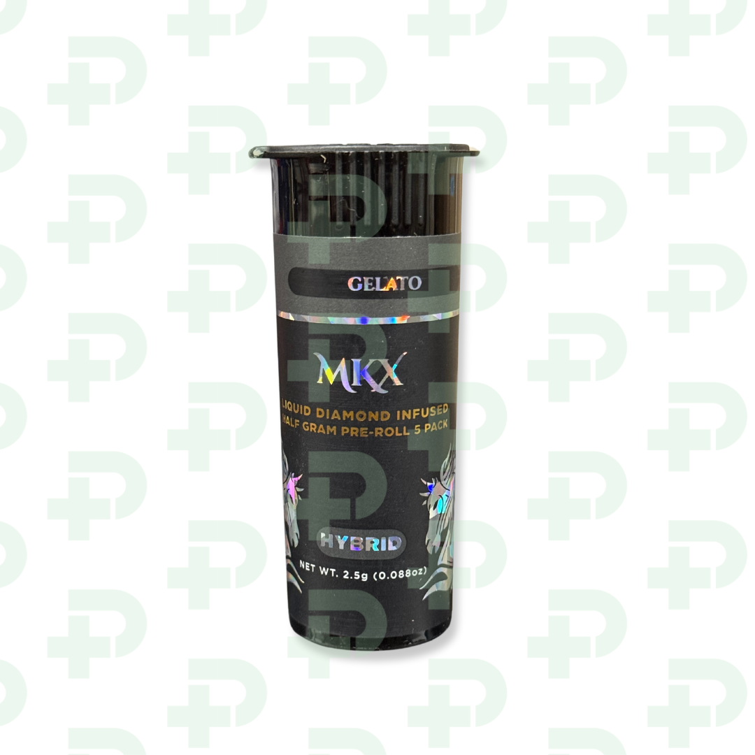 Photograph of product: MKX 5 Pack Liquid Diamond Infused Prerolls - Gelato