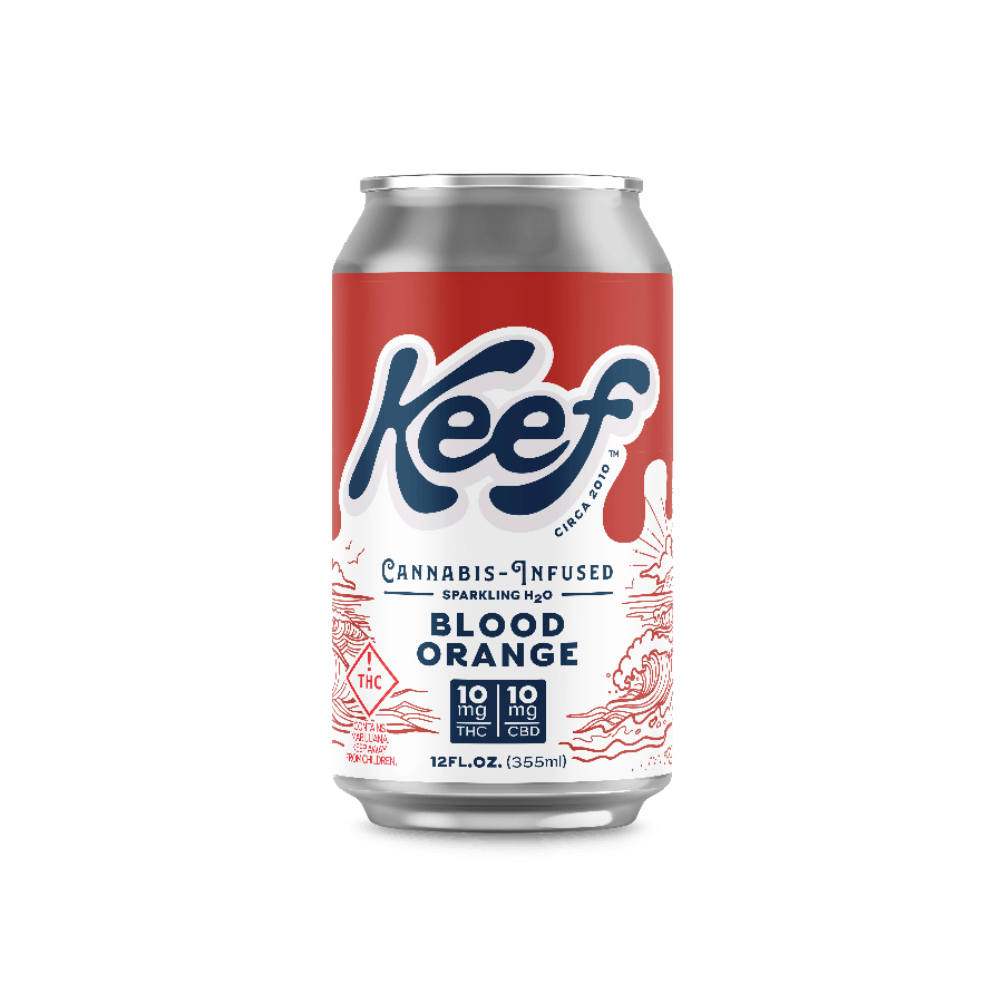 Photograph of product: Beverages 10mg - Keef Cola - Blood Orange 1:1 Sparkling Water