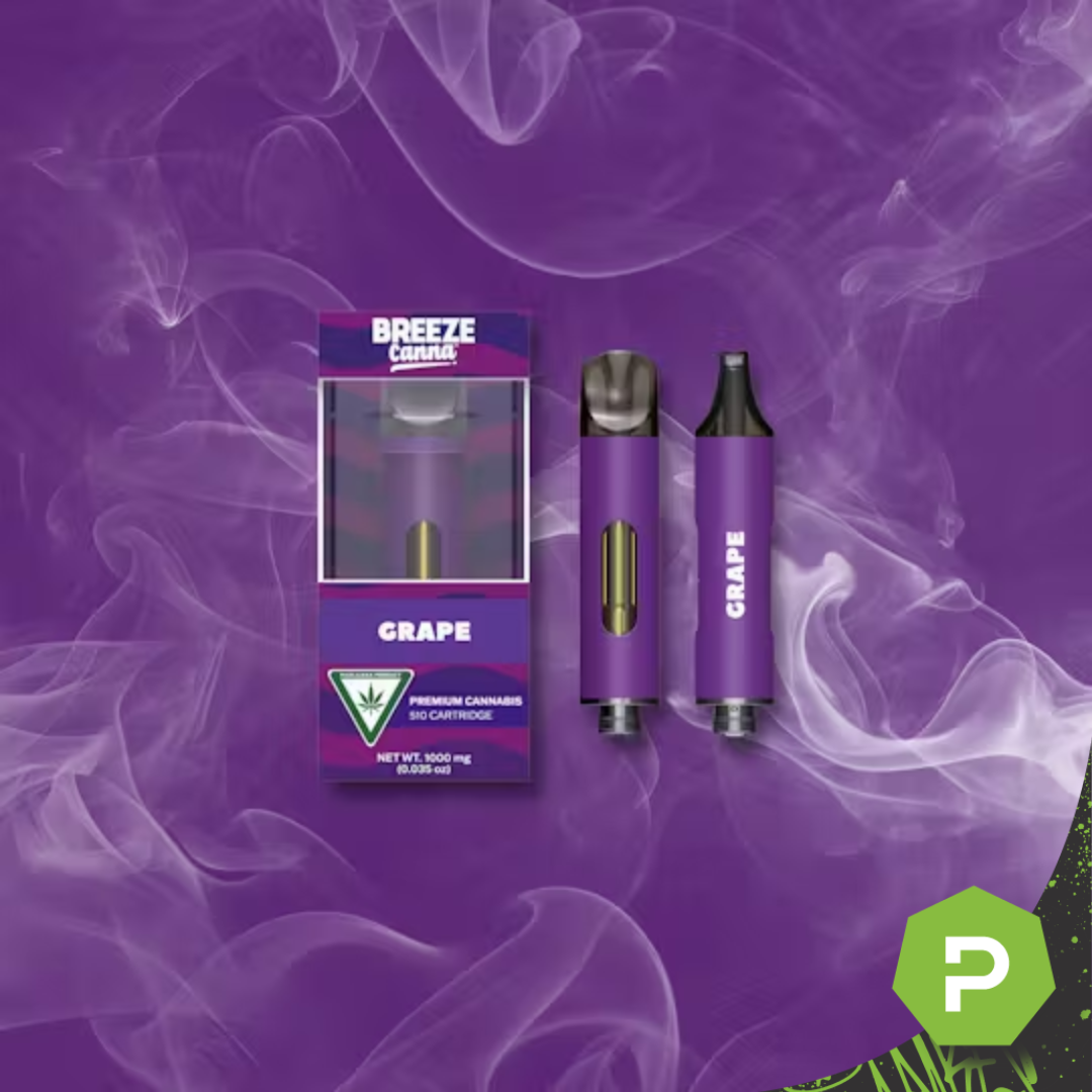 Photograph of product: Breeze Canna 510 Cartridge | Grape Gusher