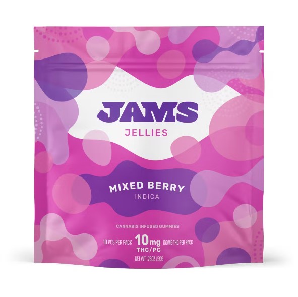 Photograph of product: JAMS. | Mixed Berry (I) | 10mg x 10ct Jellies