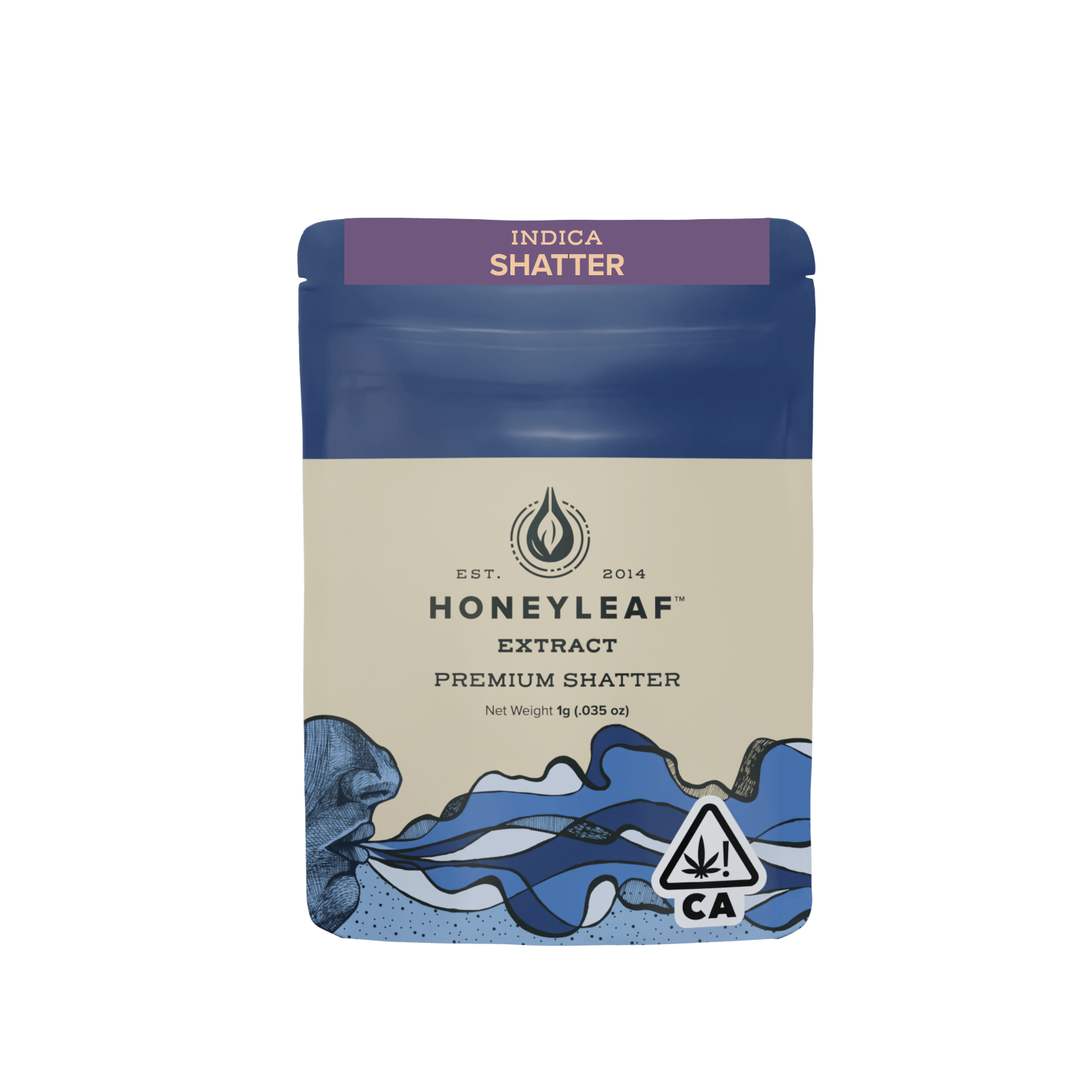 Photograph of product: Honeyleaf - Peanut Butter Gelato Shatter - 1g