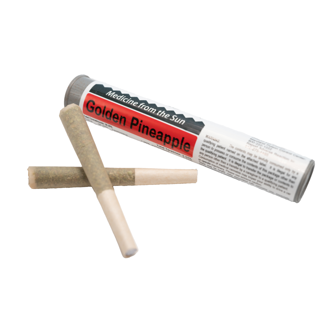 Photograph of product: Golden Pineapple Pre-Rolls | 2 x 0.5g
