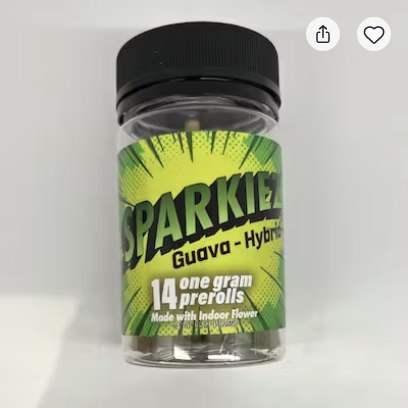 Photograph of product: Sparkiez - Guava Prerolls - 14pk