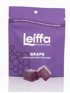 Photograph of product: Grape Live Rosin Troches | 50mg/10pk (500mg)