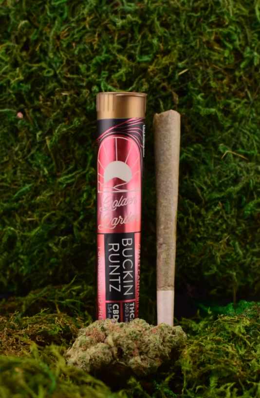 Photograph of product: Golden Garden / Pre-Roll / / Buckin Runtz