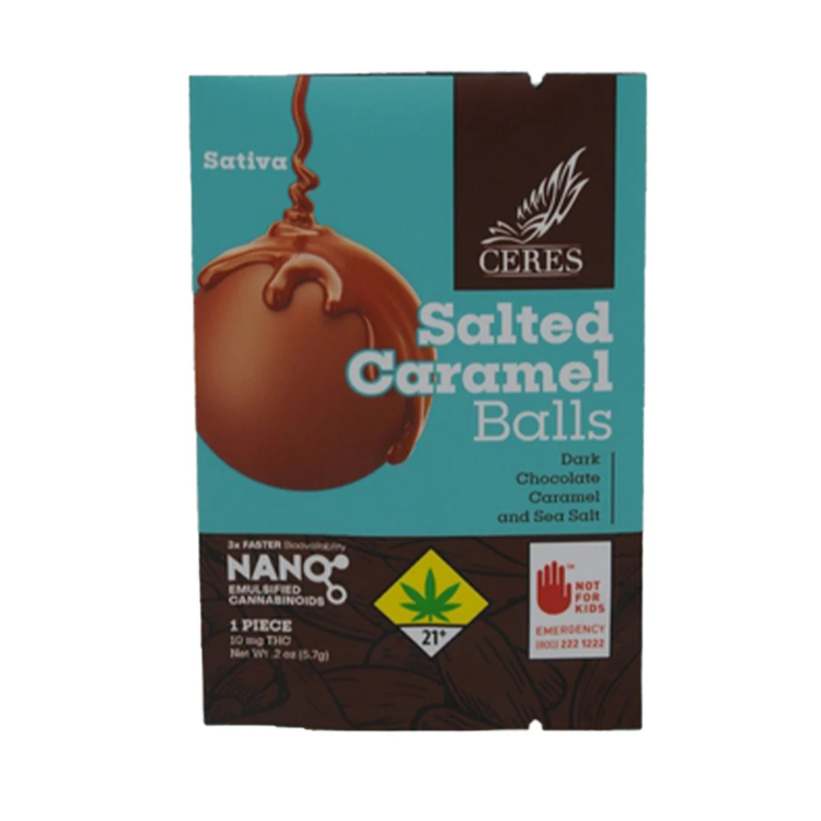 Photograph of product: 10pk Oui'd Chocolate Salted Caramel Balls c
