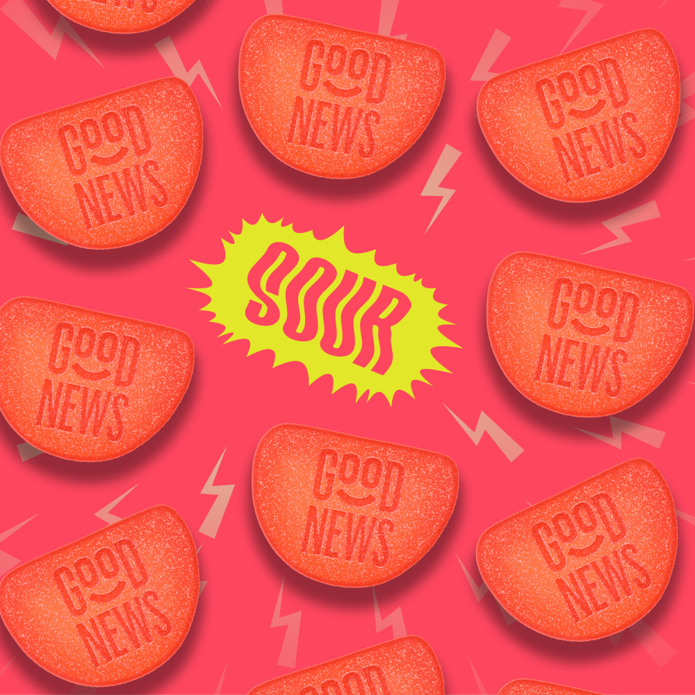 Photograph of product: Pre-Game Fast-Acting Sour Watermelon Gummies 100mg (10mg ea | 10-Pack)